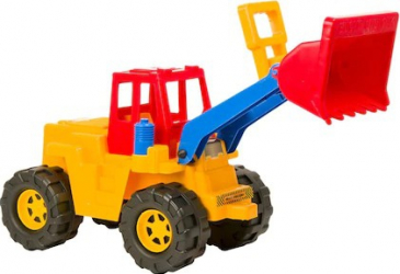 Masinuta Shopiens Bulldozer Galben Rosu 