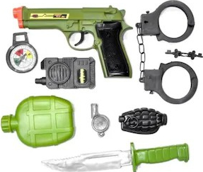 Set militar arme Shopiens cu 8 accesorii 3 ani + 