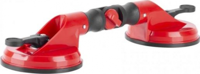 Ventuza dubla pentru transport geamuri Strend Pro CU682 maxim 80 Kg 2 x 127 mm cu reglaj la unghi 