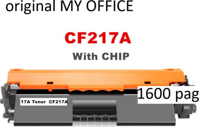 Cartus Toner original MY OFFICE compatibil HP 17A HP CF217A cu chip negru 1600 pagini 