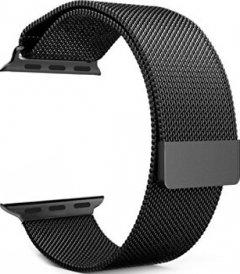 Curea din otel inoxidabil pentru Apple Watch 1/2/3/4/5 compatibil cu dimensiunea 42/44 mm Negru 