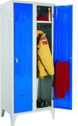 Dulap Vestiar metalic ASAMBLAT cu picioare si 2 usi color 11102 700x350x1800 mm Italia albastru 