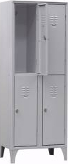 Dulap Vestiar metalic cu picioare si 4 usi 113/04P 700x500x1800 mm Italia 
