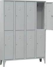 Dulap Vestiar metalic cu picioare si 8 usi 116/08S 1200x500x1800 mm Italia 