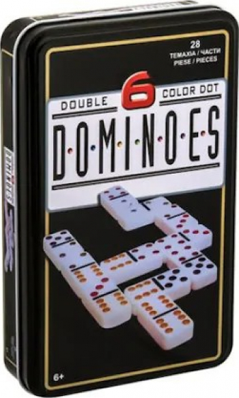 Joc de societate Shopiens Domino + cutie metalic 