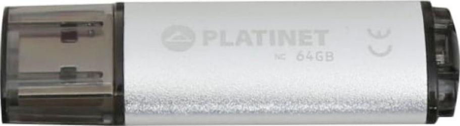 Memorie USB 2.0 Platinet 64Gb X-Depo cu capac argintie 