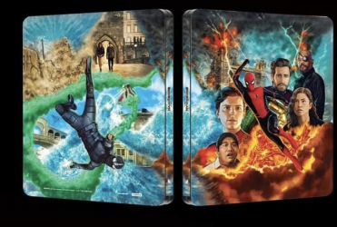 Omul Paianjen Departe de casa Spider Man Far from Home 3 discuri Blu ray 3D Blu ray 2D disc bonus Steelbook editie limitata versiunea 3 