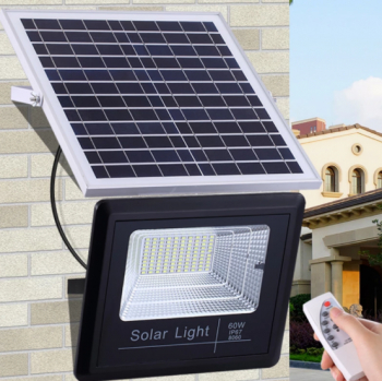 Proiector cu panou solar si telecomanda 60w IP65 