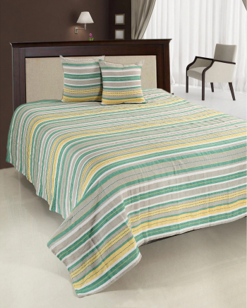 Set cuvertura dubla si doua fete de perna HR-CUV-220GRN 200x220 cm Verde