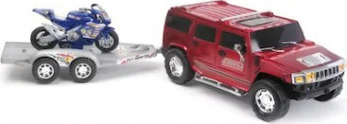 Set de joaca pentru baieti masina cu frictiune si motocicleta 36 luni+ multicolor Shopiens 