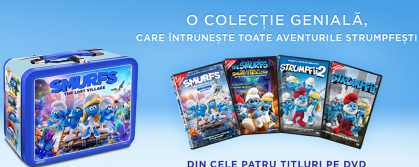4 Filme Strumpfii Strumfii DVD LunchBox Metal 