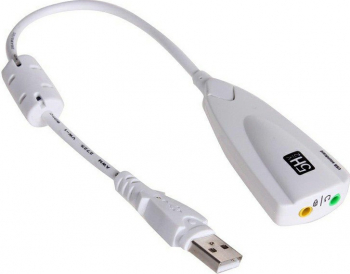 Adaptor de sunet 5H V2 USB 2.0 7.1 virtual plug and play Alb 