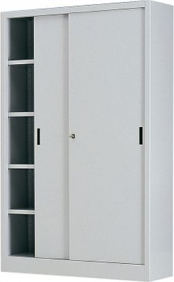 Dulap metalic cu usi culisante si 4 rafturi 1200x450x2000 mm LxlxH 50 kg/polita 
