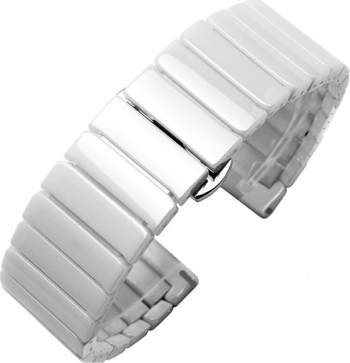 Curea Ceramica MTP Premium 22mm Sistem inchidere Butterfly pentru Huawei Watch GT2 Alb 