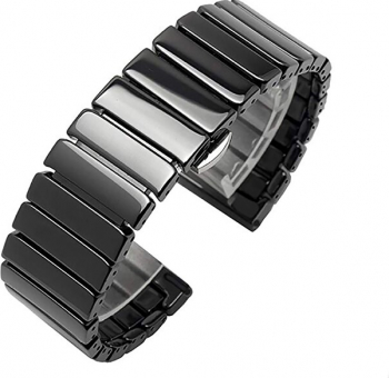 Curea Ceramica MTP Premium 22mm Sistem inchidere Butterfly pentru Samsung Galaxy Watch 46mm Negru