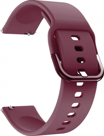 Curea Silicon Wine Red 20mm Quick Release Smooth Compatibila SmartWatch 