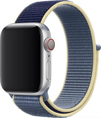 Curea Textila MTP Premium Alaska Blue Compatibila Apple Watch 42mm 