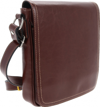 Borseta din piele maro coniac model cu capac 05 MAGAZINUL DE GENTI 