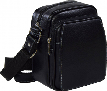 Borseta piele naturala moale neagra MAGAZINUL DE GENTI casual 03 