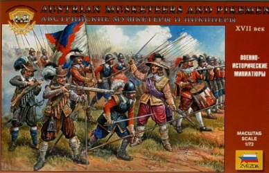 Masina ZVEZDA 1 72 Austrian musketeers and pikemen 16-17th c. - 45 figures 1 72 