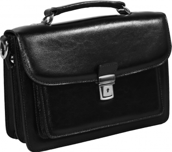 Borseta de mana cu capac piele neagra MAGAZINUL DE GENTI model 011 