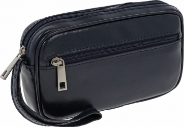 Borseta de mana din piele naturala bleumarin model 015 MAGAZINUL DE GENTI 