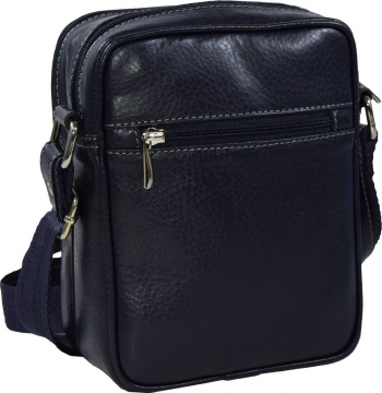 Borseta piele bleumarin MAGAZINULDEGENTI model cu fermoare 010