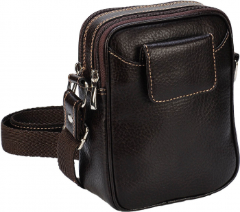 Borseta piele moale maro MAGAZINUL DE GENTI model cu clapa 026 