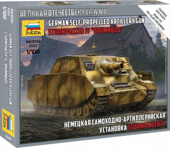 Masina ZVEZDA 1 100 STURMPZ.IV BRUMMBAR - snap-fit 1 100 