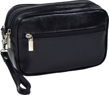 Borseta piele neagra MAGAZINUL DE GENTI model de mana si umar 034 