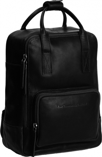 Rucsac The Chesterfield Brand din piele naturala neagra cu compartiment pentru tableta Danai MAGAZINUL DE GENTI