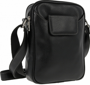 Borseta din piele naturala moale neagra model cu doua compartimente 045 MAGAZINUL DE GENTI 