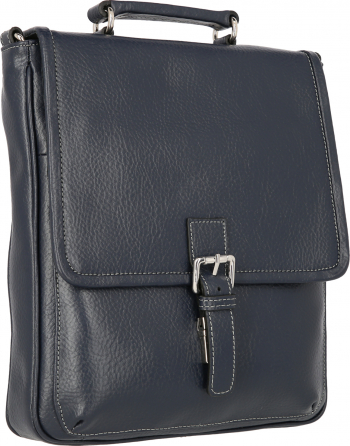 Borseta-geanta piele moale bleumarin cu cusaturi 048 MAGAZINUL DE GENTI 