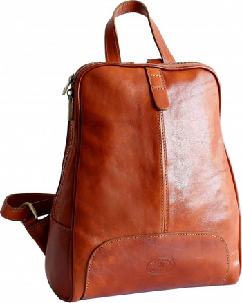 Rucsac dama din piele naturala vachetta miere R102C 