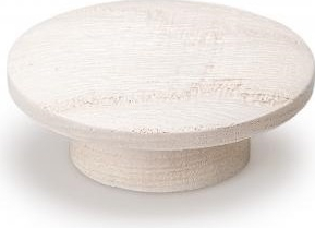 Buton din lemn pentru mobilier Echo finisaj alb periat 