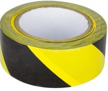 Banda adeziva pentru delimitare/avertizare galben / negru 48 mm33 m 