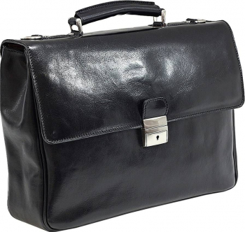 Servieta de barbati din piele naturala vachetta negru 4412 negru portlaptop 