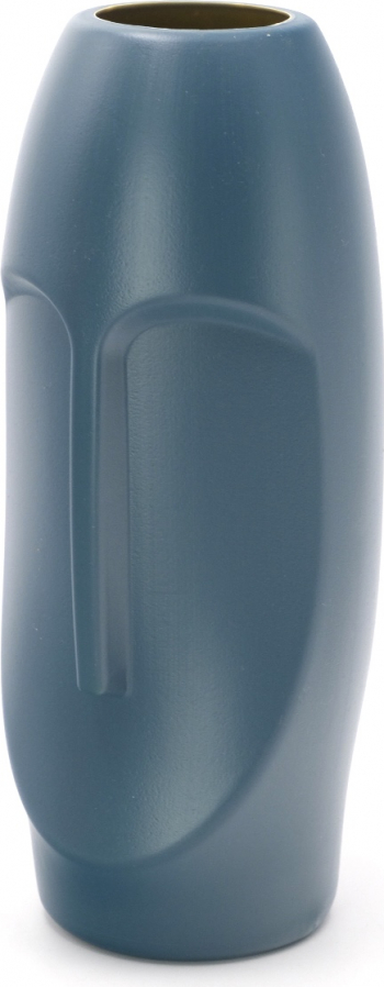 Vaza decorativa asimetrica plastic albastru 25 x 6 xm 