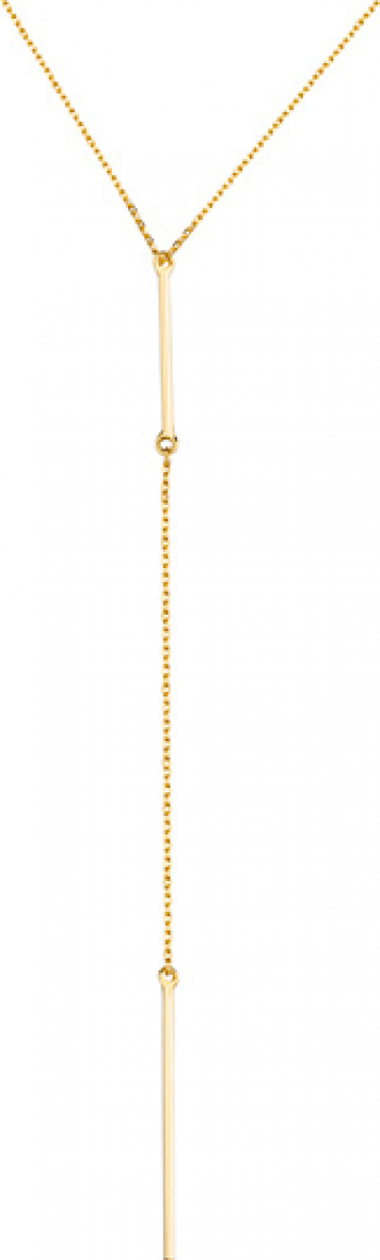 Colier lariat 2 bare argint 925 placat cu aur galben 