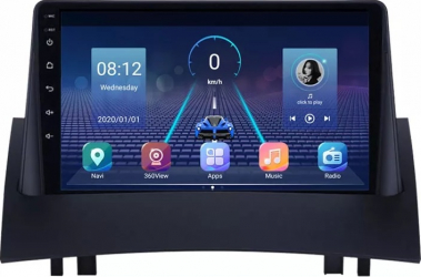 Navigatie Renault Megane 2 2002 - 2009 Android Display 9 inch 2GB RAM +32 GB ROM Internet 4G Aplicatii Waze Wi Fi Usb Bluetooth 