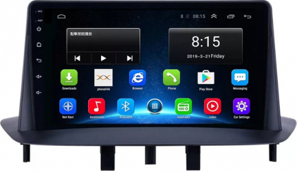 Navigatie Renault Megane 3 Fluence 2009 -2015 Display 9 inch Android 9.0 2GB RAM + 32GB ROM Internet 4G Aplicatii Waze Wi Fi Usb 