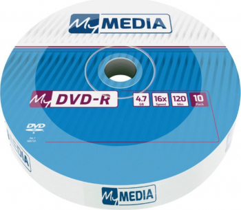 Set 10 DVD-R 4.7 Gb 16X My Media 120 min cu logo ambalat in folie 