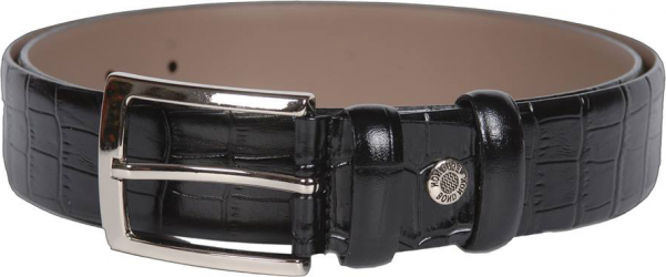 Curea neagra din piele naturala croco pentru barbati MAGAZINULDEGENTI 130 cm 