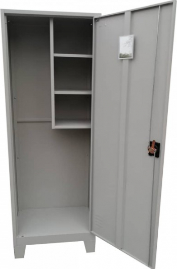 DULAP METALIC OBIECTE CURATENIE AC60 CU PICIOARE 600x400x1920 mm LxlxH neasamblat inchidere 3 puncte PLUS 