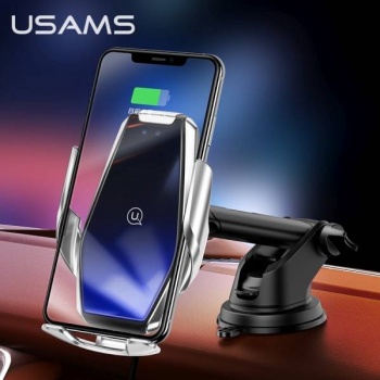 Suport auto universal cu incarcare wireless USAMS US-CD125 15W Negru 