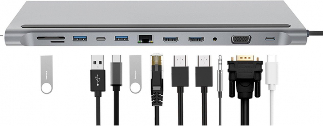 Docking Station pentru MacBook MinTech TH1201 USB Type-C 12 in 1 