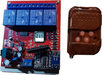 Modul 4 relee comandate prin telecomanda-10A - 1039-A21 