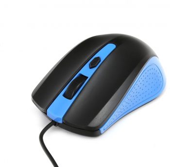 Mouse USB Omega 3D 800 - 1600 dpi 105x67x38mm cablu 110 cm negru cu albastru 