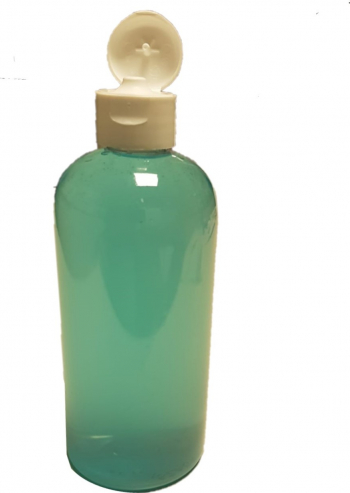 Set 100 bucati Flacoane Roundy 500ml transparente rotunde cu capac 28 flip-top - 402-207 