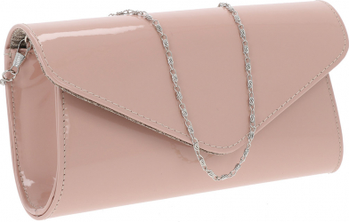 Plic elegant nude din piele lacuita model 08 MAGAZINUL DE GENTI 